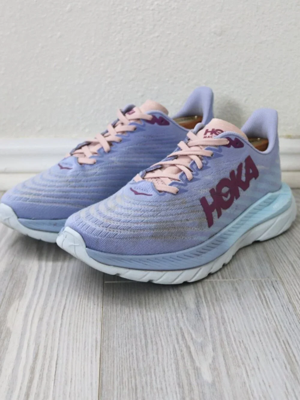 Hoka One One Mach 5 Running Shoes Women's Lavender 1127894 BLSSN Sneaker Size 9B